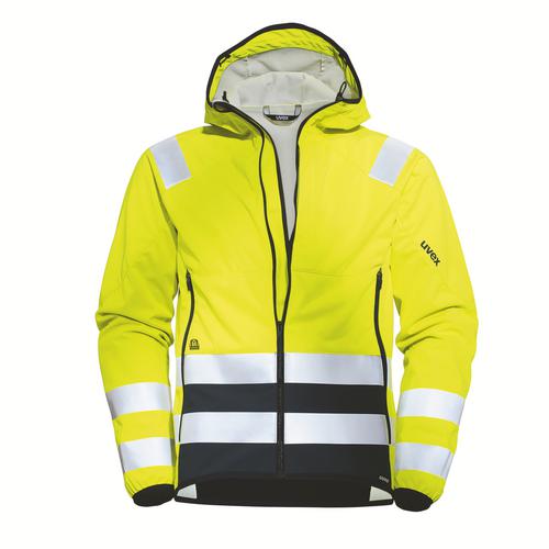 [89382-XS] 89382 - Veste Softshell uvex protection flash jaune, gris, jaune signalisation (XS)