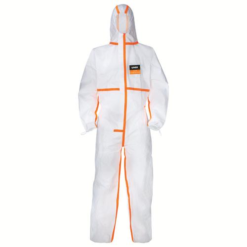 [98375-S] 98375 - uvex Non réutilisable (NR) Combinaison blanc, orange, (S)