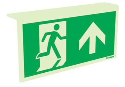 [F0146] PICTO SORTIE DE SECOURS TOUT DROIT FIXATION AU PLAFOND 300X150