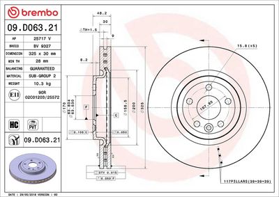 [09D06321] [⚠Déstockage] DISQUES DE FREIN BREMBO