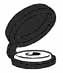 [A0004740] BLACK "CHAPO®" COVER FOR NUMBER PLATES RIVET